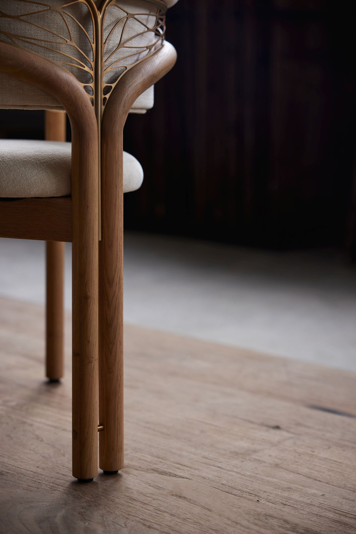 Volita Chaise Couleurs laiton - beige Chenille Morpho