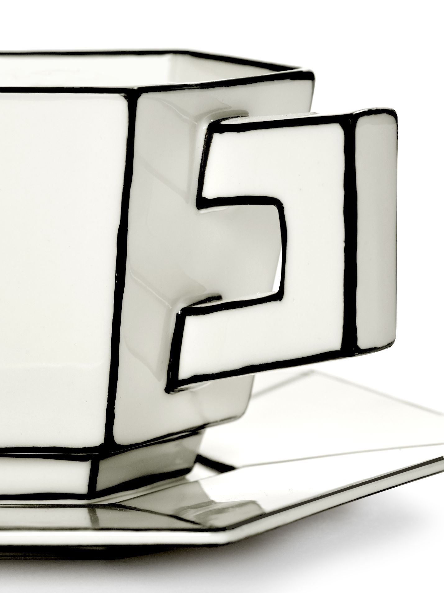 Tasse Capuucino Blanc/Noir Carte Blanche Serax  