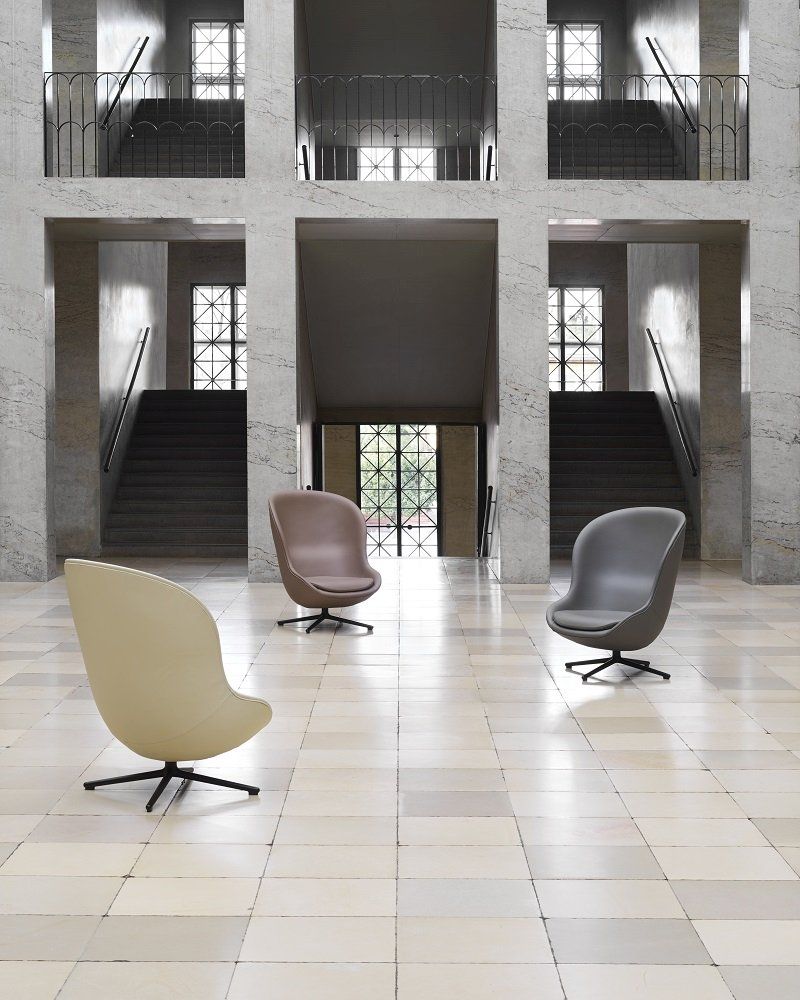 Hyg Lounge Chair High Swivel Fauteuil Normann Copenhagen