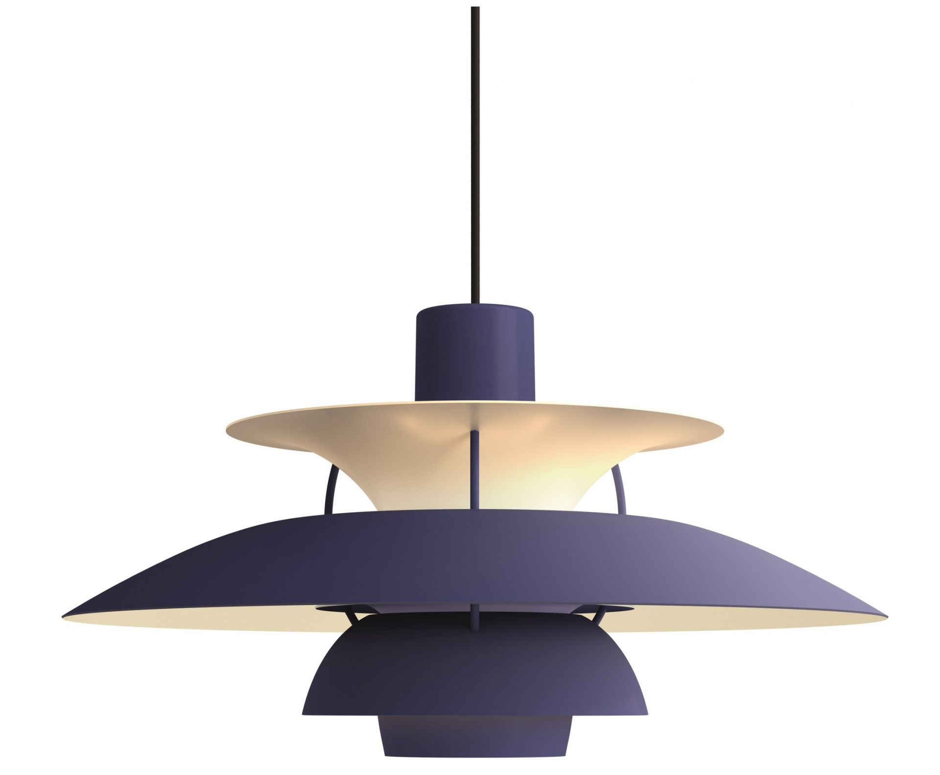 PH 5 Monochrome Lampe suspension Louis Poulsen Dusty Indigo