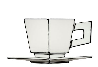 Tasse Capuucino Blanc/Noir Carte Blanche Serax  