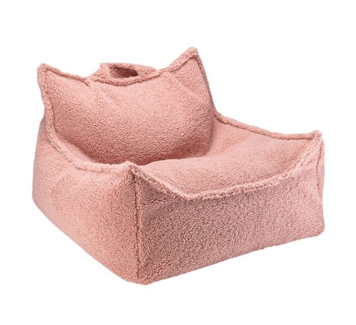 Fauteuil-sac d'enfant Tissu Teddy Goyave Wigiwama