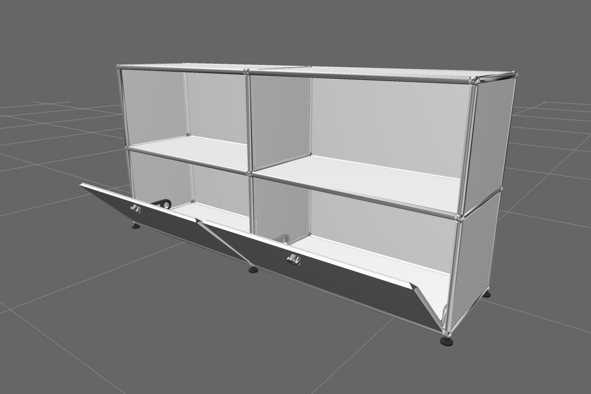 USM Haller Buffet 2 Ouverts / 2 Volets Blanc pur - FAST DELIVERY