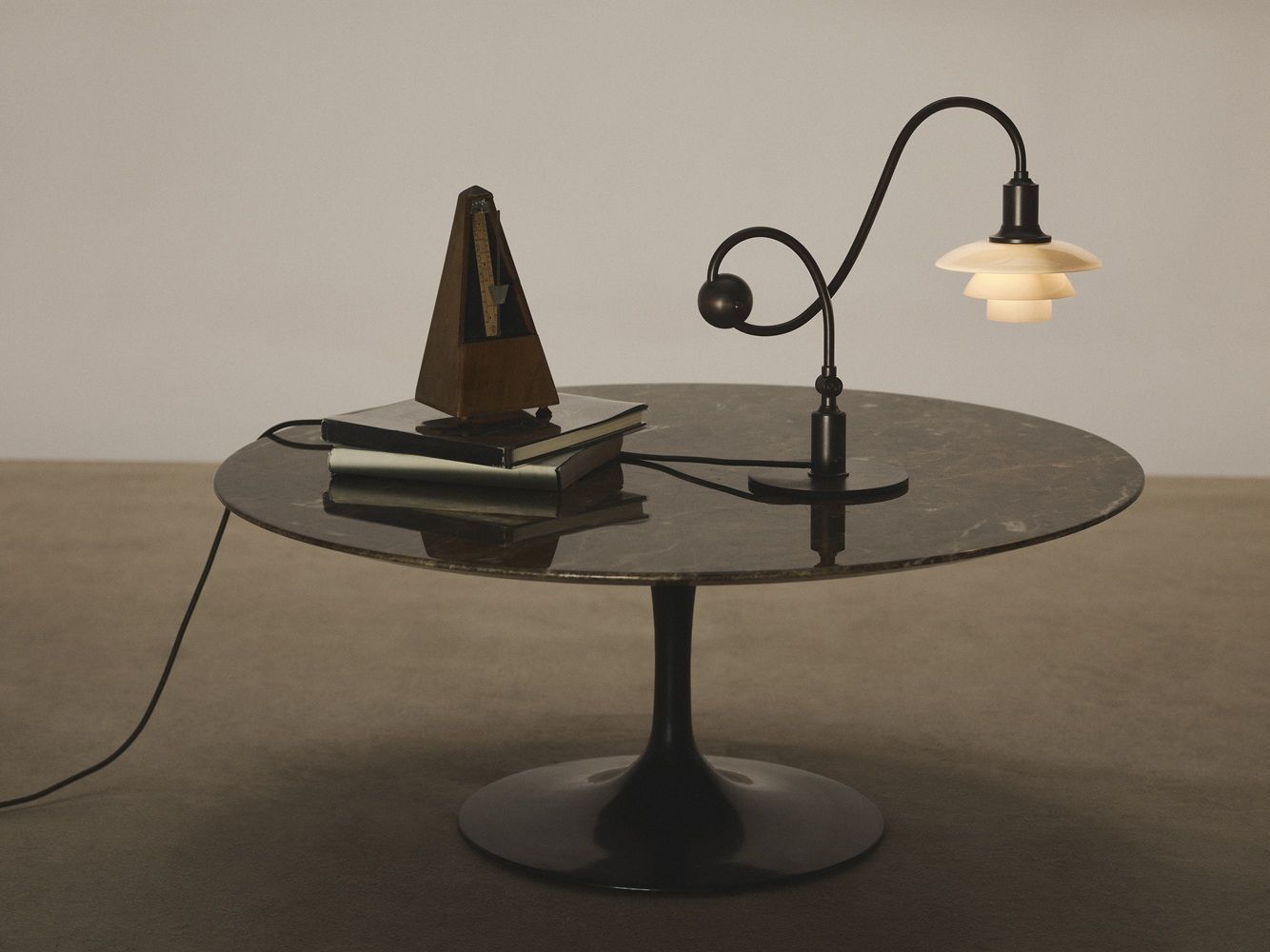 Lampe de table PH 1/1 Piano, couleur Dusty Terracotta, Louis Poulsen