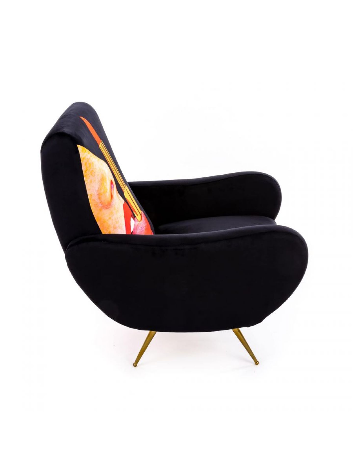 Toiletpaper fauteuil Tongue black Seletti Toiletpaper fauteuil Tongue black Seletti
