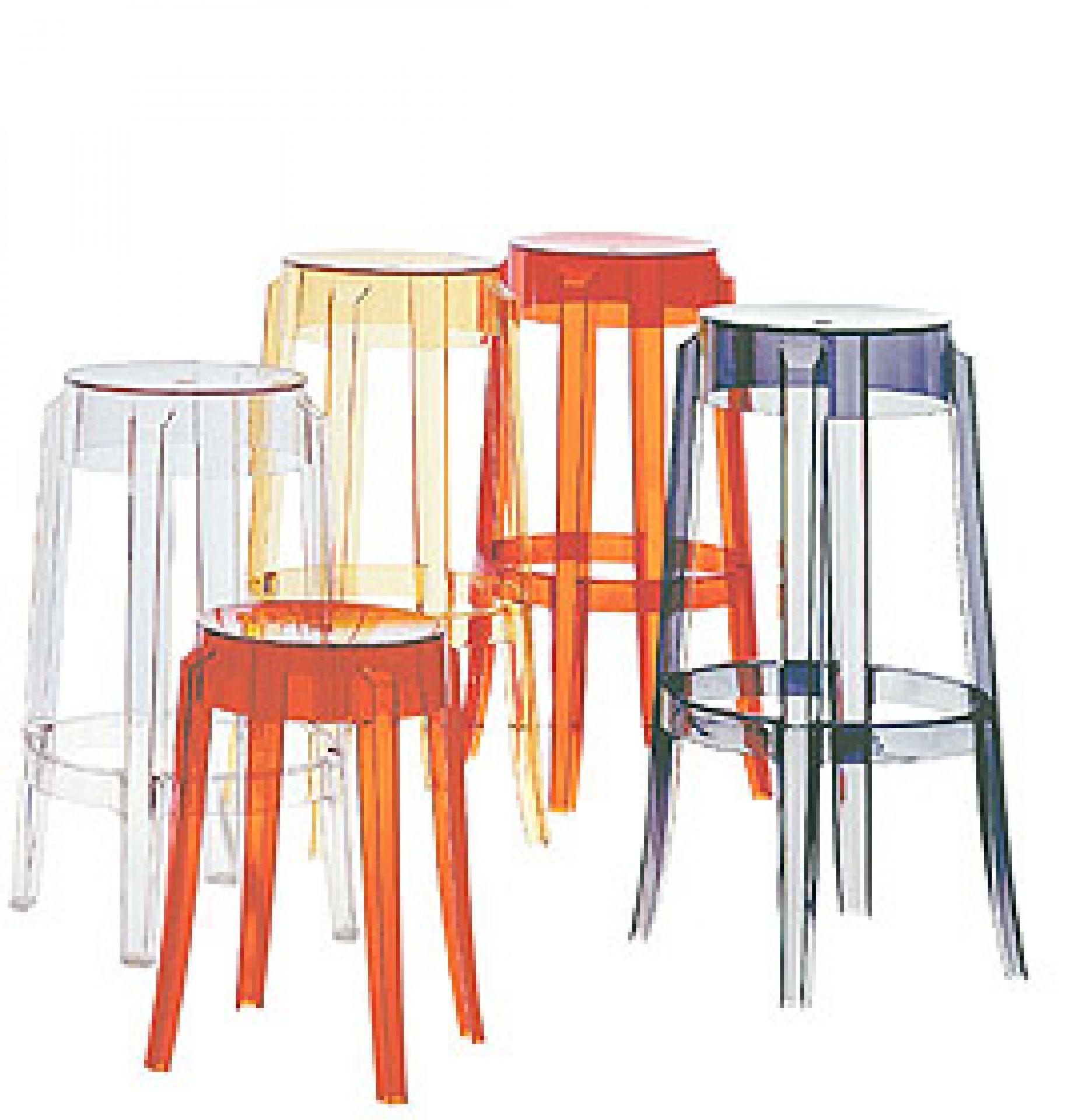Charles Ghost tabouret set de 2 Kartell