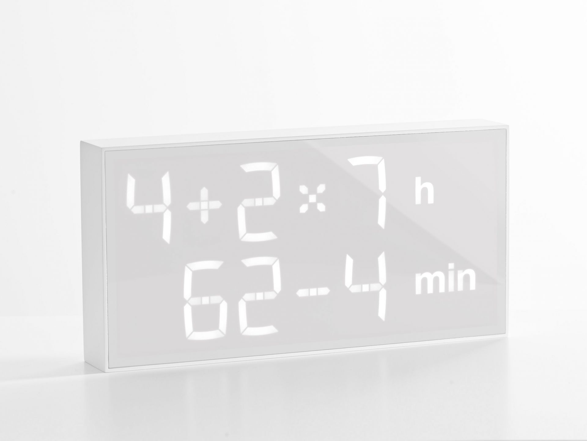 Digital clock LED Horloge numérique / horloge de table / horloge murale BLANC DE NEIGE Albert Clock OFFRE SPECIALE