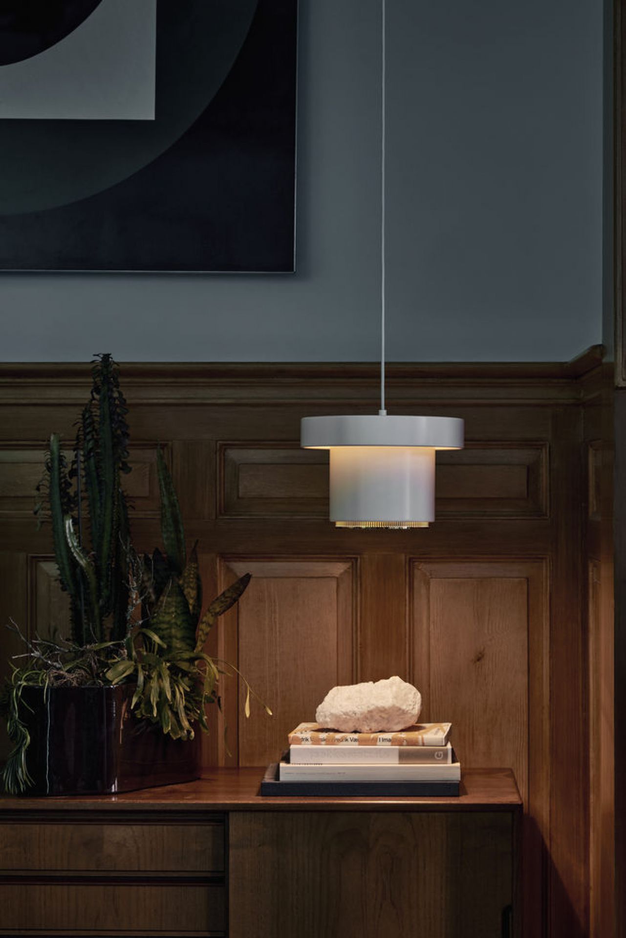 A201 Pendant light Lampe de suspendue Artek Blanc - Laiton