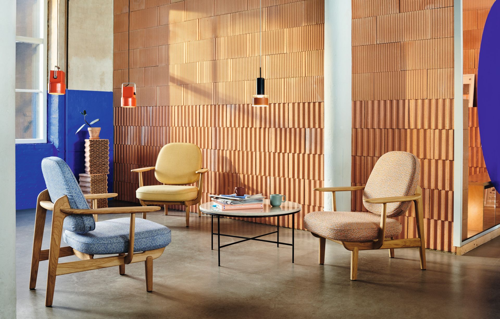Fred Chaise Lounge chêne teinté foncé Fritz Hansen