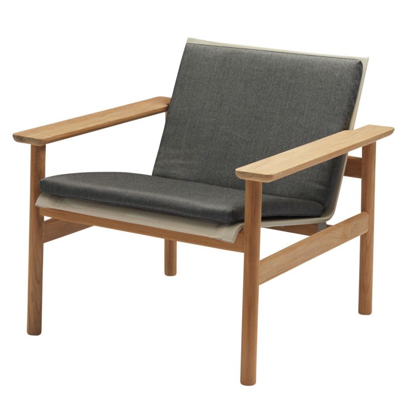 Pelagus Lounge Chair Cushion Coussin d'assise Skagerak by Fritz Hansen Charcoal