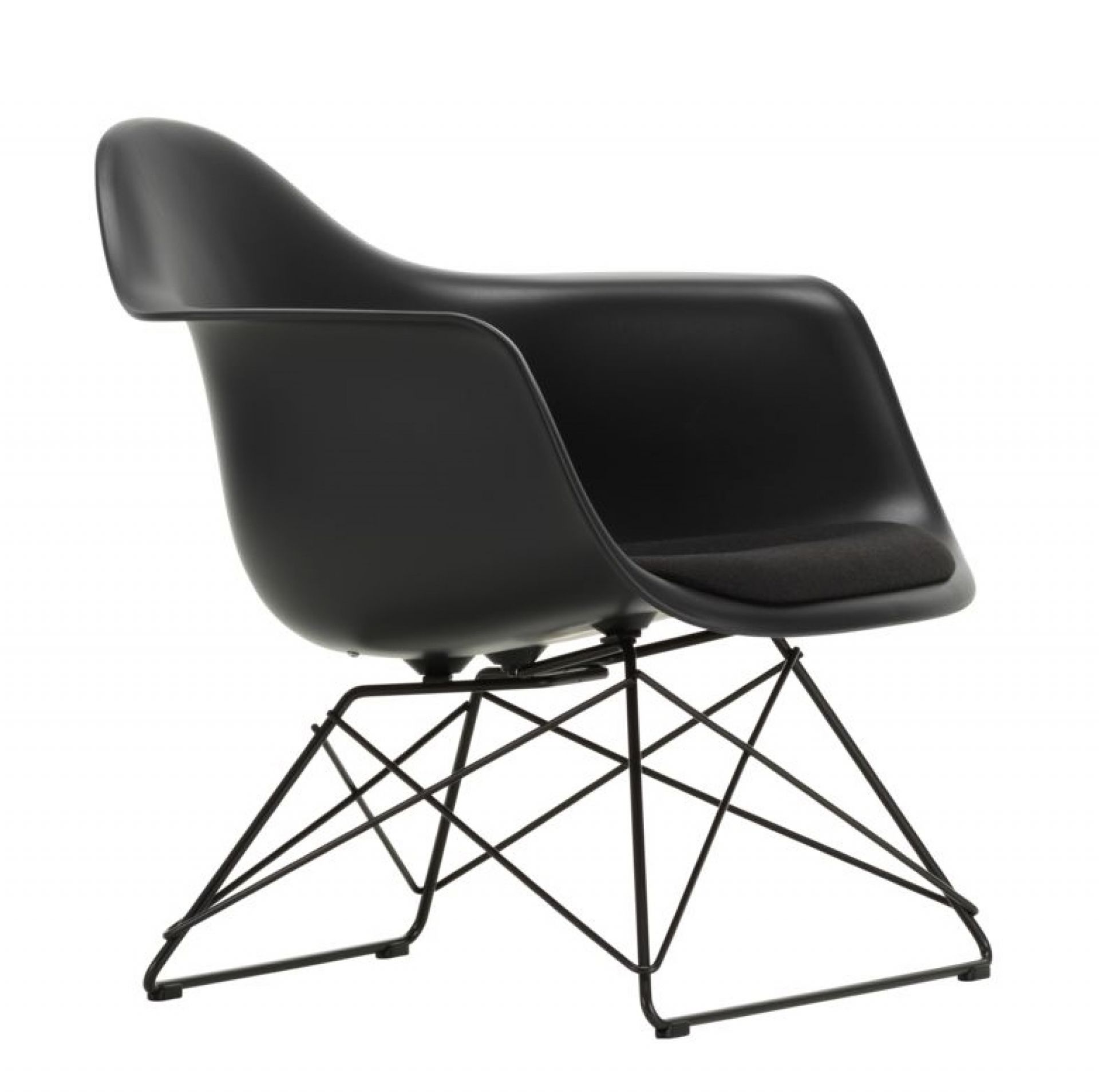 Eames Plastic Arm Chair LAR chaise avec coussin d'assise Vitra