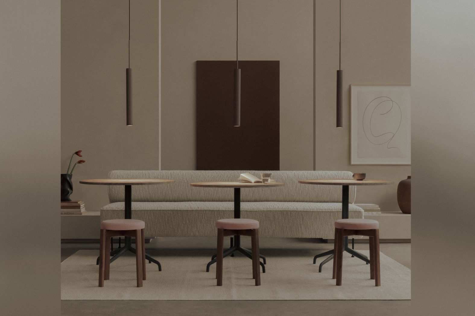 Tubulaire Rail 3 lampe suspendue Audo Copenhagen