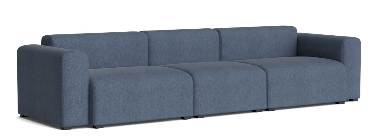 Mags Sofa 3-Sitzer in blau-grauem Stoff: Modernes Design Sofa für Wohnzimmer und Lounge.
