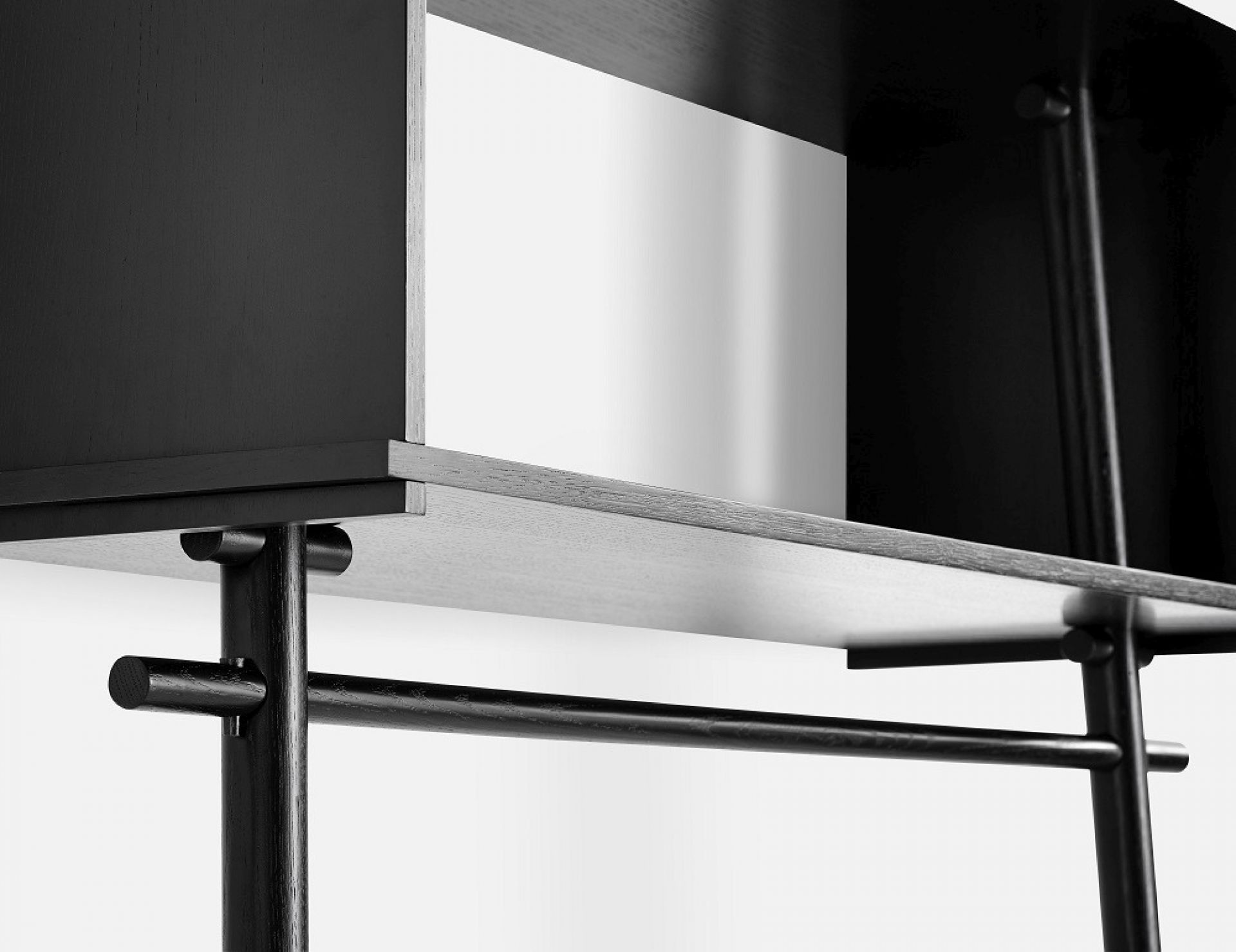Töjbox vestiaire Woud Lx80 cm chêne noir