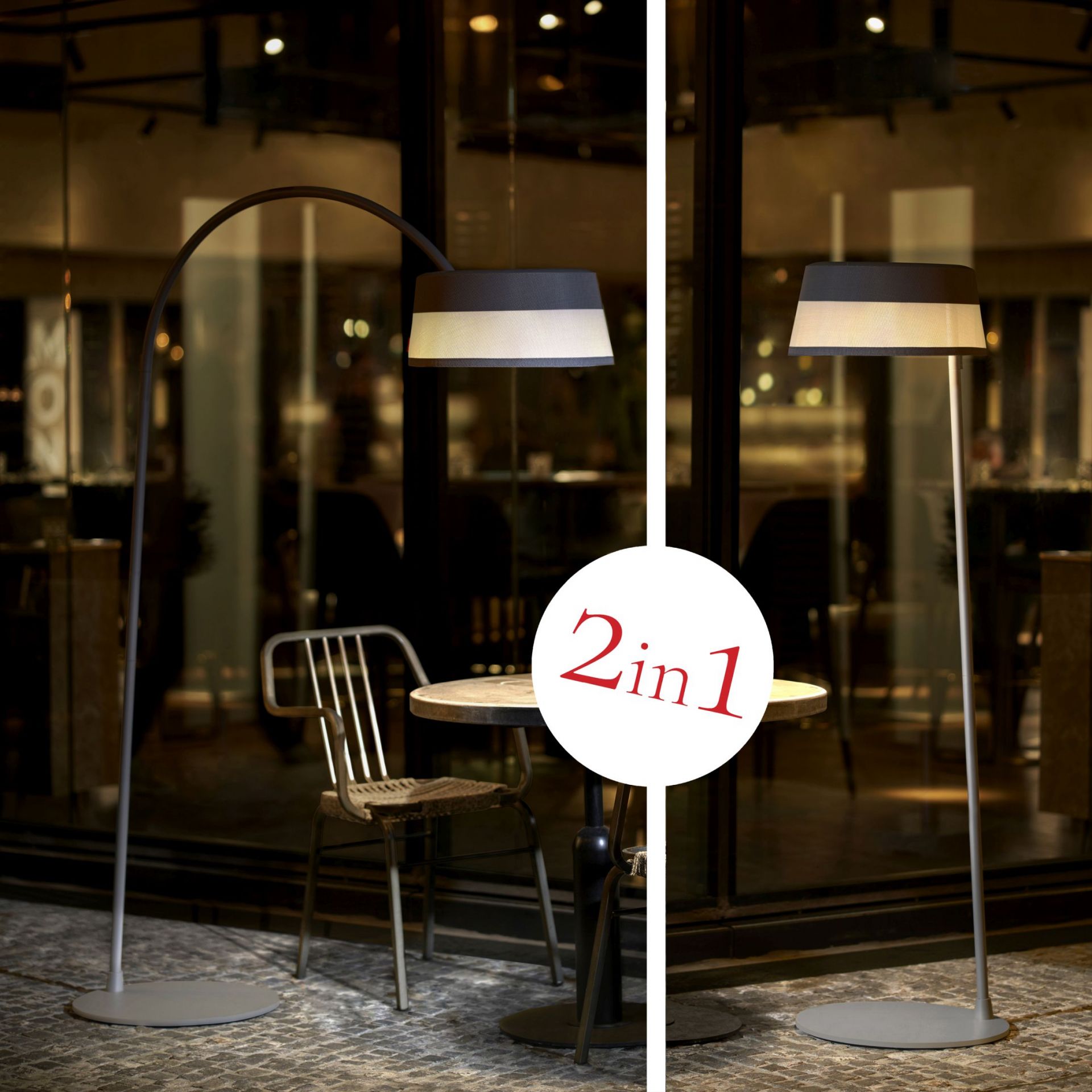 ISA-BELLE Lampadaire solaire & lampe à arc - 2 en 1 Moree