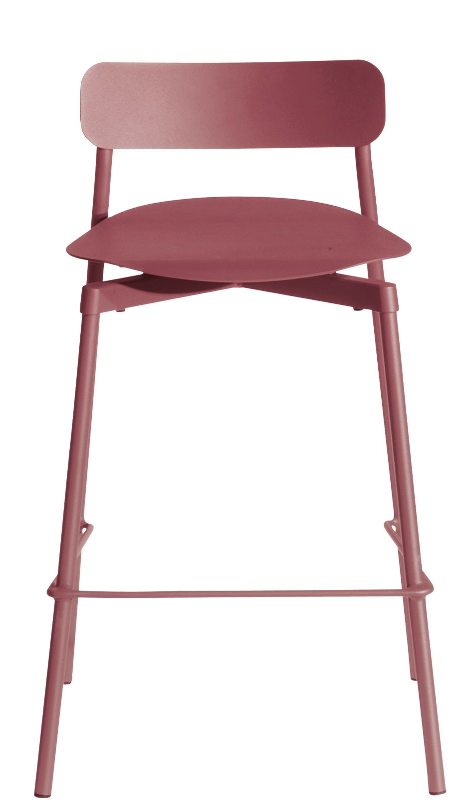 Fromme Barstool Tabouret de bar H 75 cm Petite Friture Marron rouge