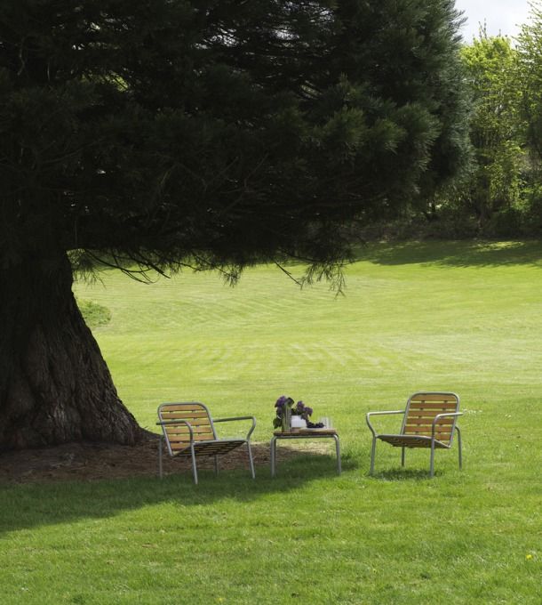Vig Lounge Chair Wood Fauteuil d'extérieur Normann Copenhagen 