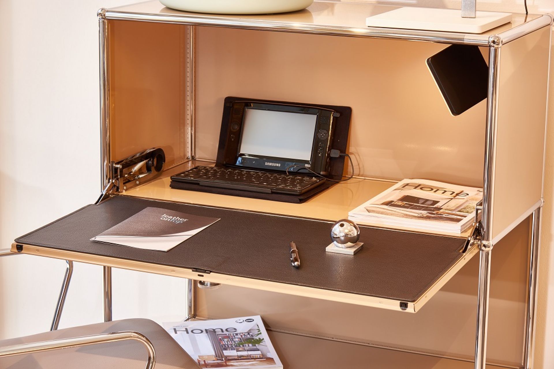 Housse en cuir pour USM bureau intérieur 50x35 NOIR GRAPHITE Leather on Top OFFRE SPECIALE