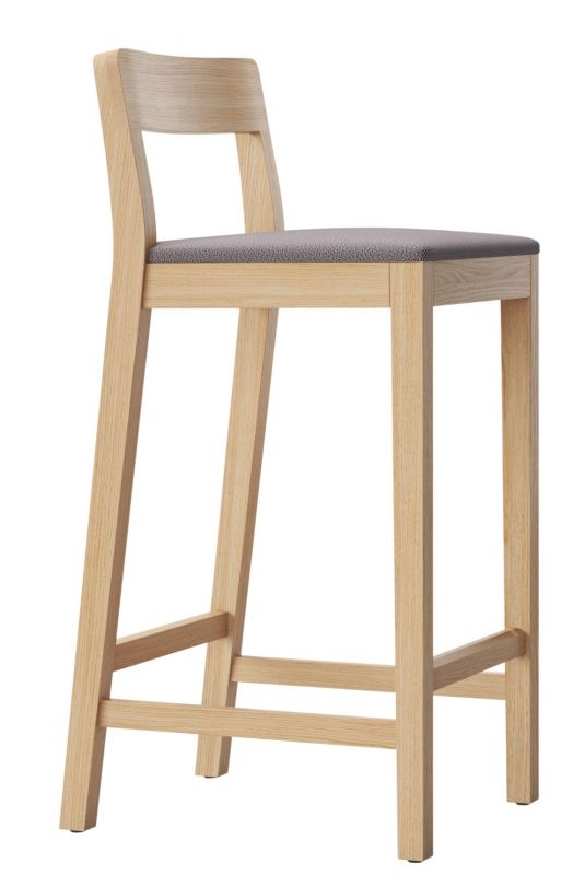 Sit tabouret de bar en bois avec coussin d'assise Zeitraum