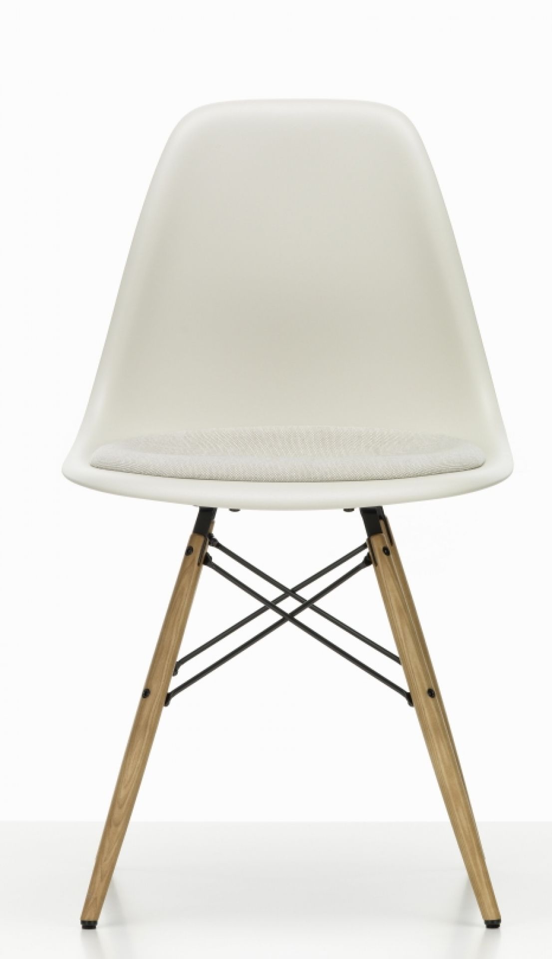 Eames Fiberglass Chair DSW chaise avec coussin d'assise Vitra