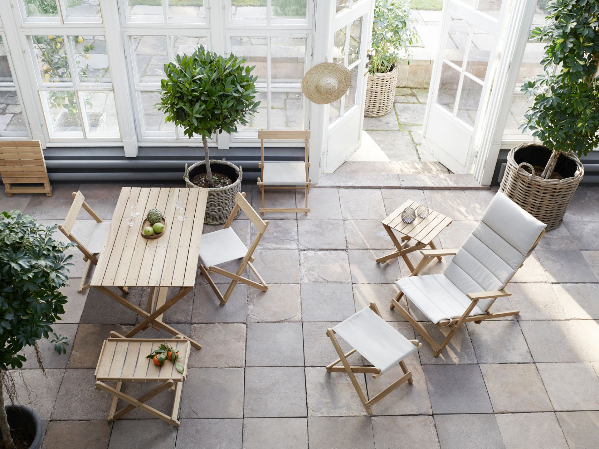 Mogensen chaise longue incl. coussin outdoor Carl Hansen &amp; Søn