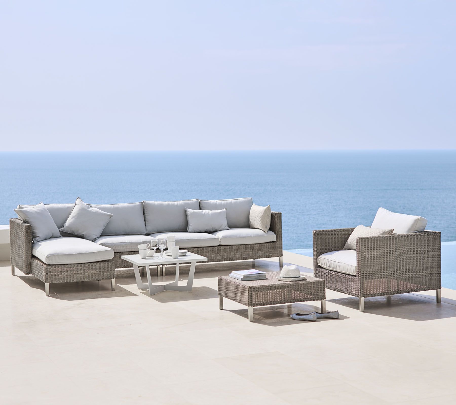 Connect Chaise longue Canapé modulable gauche Cane-Line