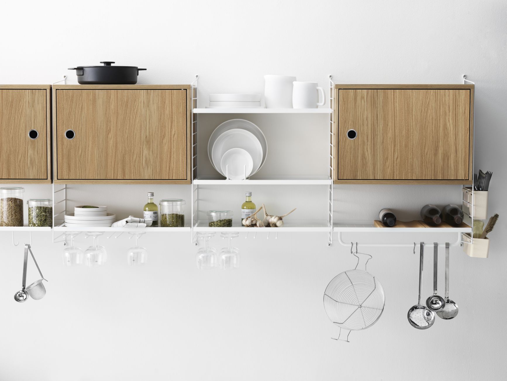 Étagère individuelle en métal bord bas L 78 cm String Furniture   