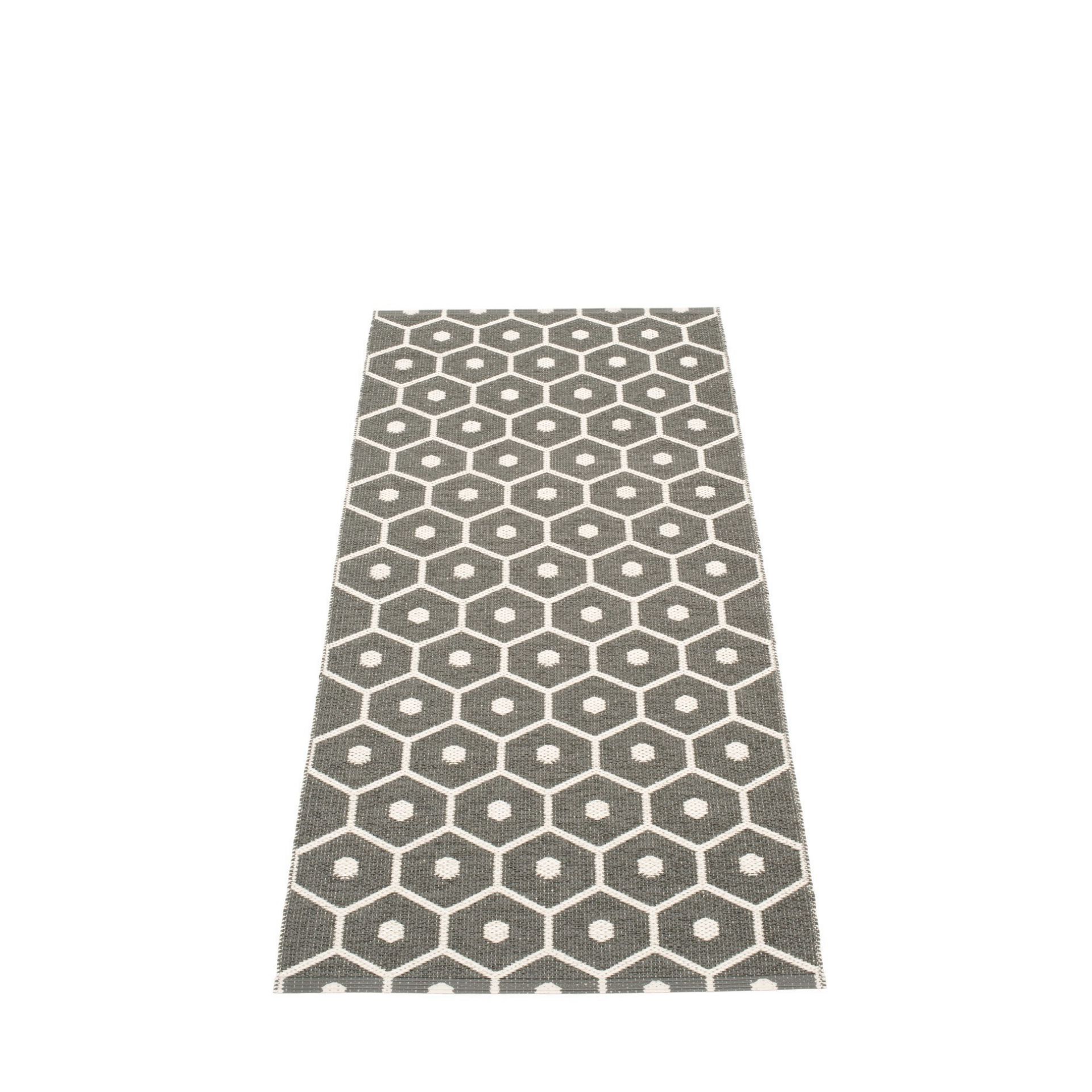 Honey Plastique Tapis 70x160 cm Pappelina Charcoal-Vanille