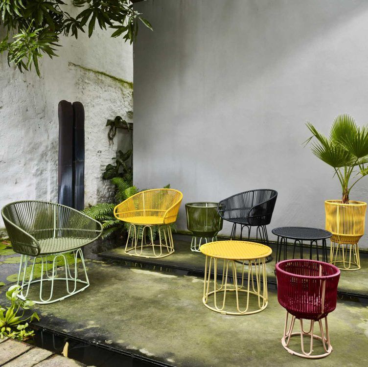 Circo Side Table Table d'appoint Outdoor ames  Jaune miel / Jaune