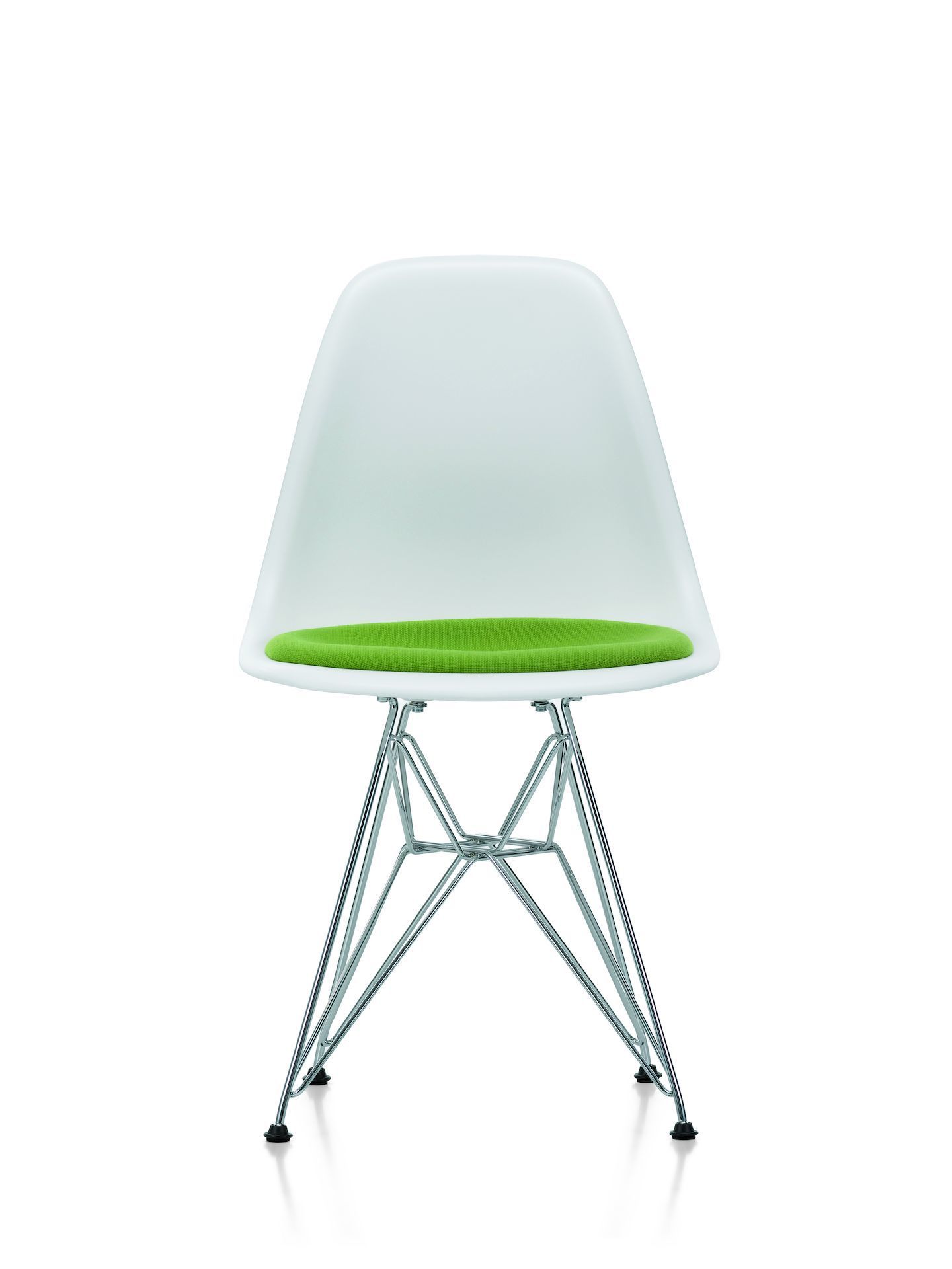 Eames Plastic Side Chair DSR chaise avec coussin d'assise Vitra