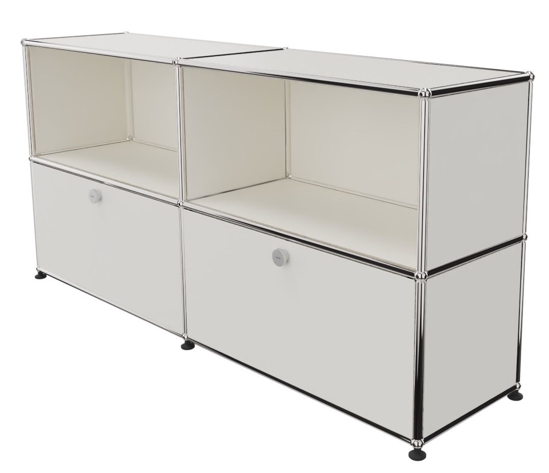 USM Haller Buffet 2 Ouverts / 2 Volets Blanc pur - FAST DELIVERY