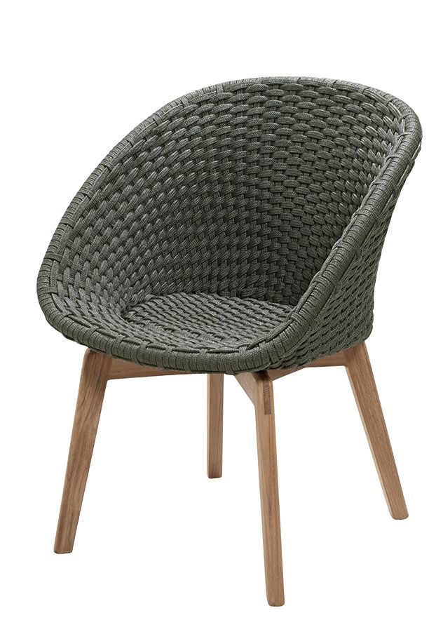Peacock Outdoor Fauteuil Rope Cane-Line Vert foncé