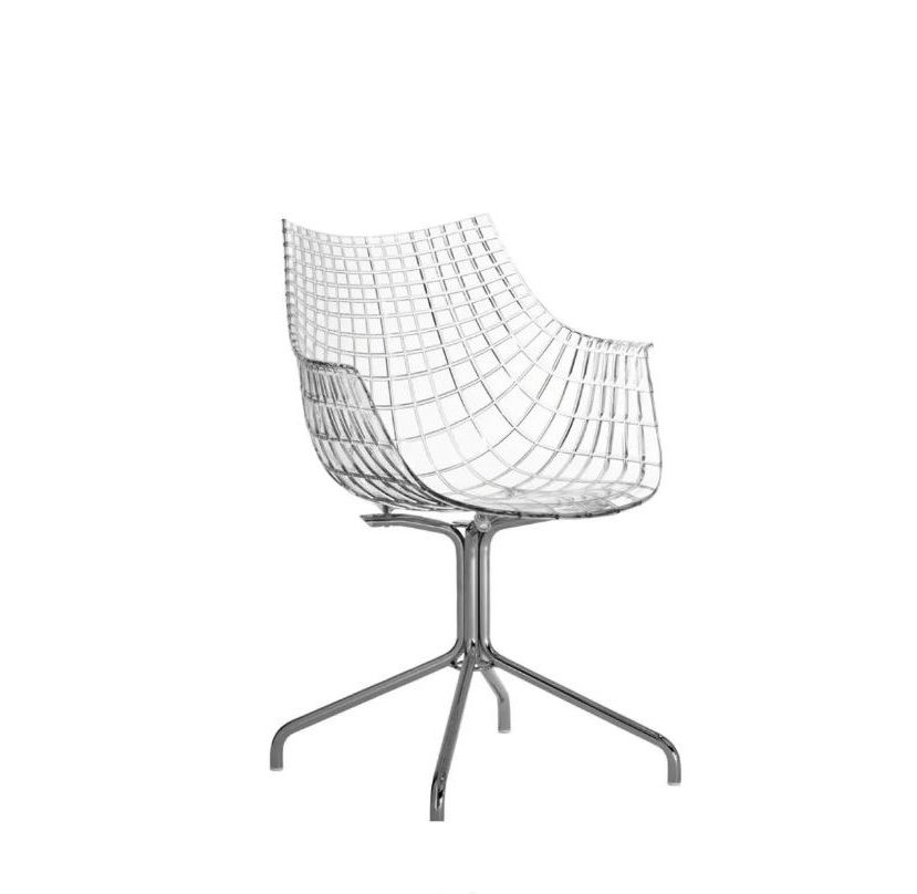Meridiana Chair Chaise pied à quatre étoiles Driade 