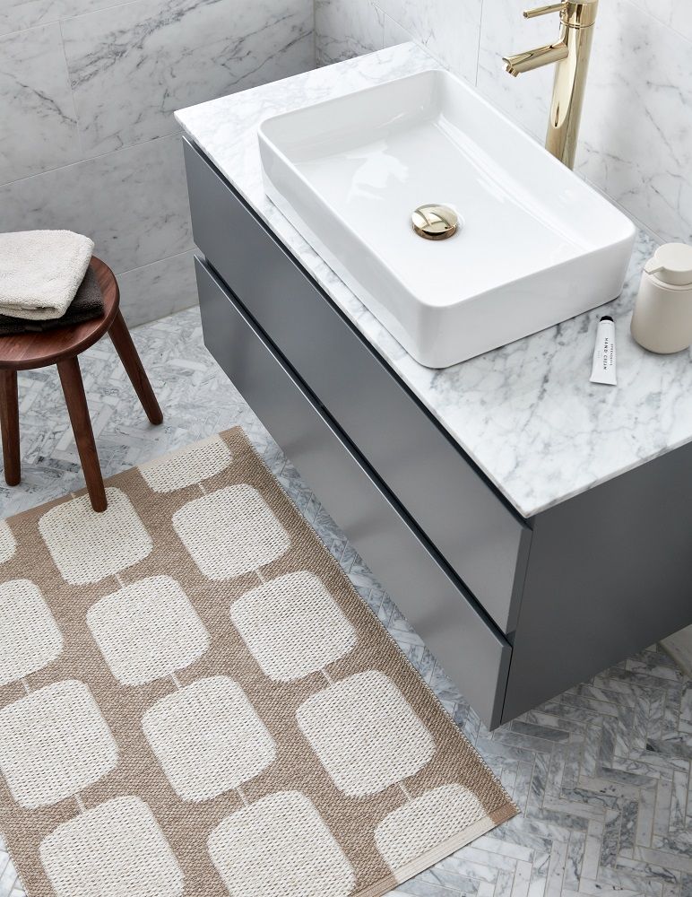 Sten Tapis en plastique 70x100 cm Pappelina Nougat/Vanilla