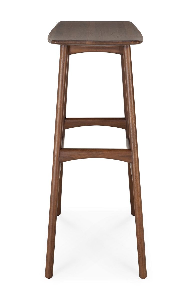 Tabouret de bar Osso teck marron foncé Ethnicraft 