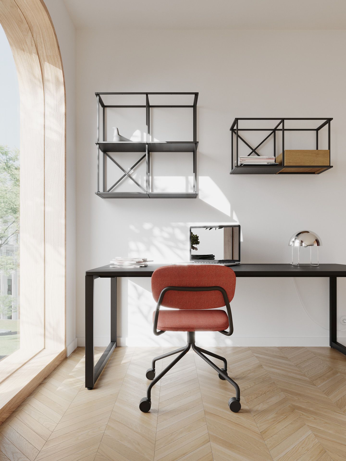 hens HS 4K0 Chaise / chaise de conférence sur roulettes Bejot