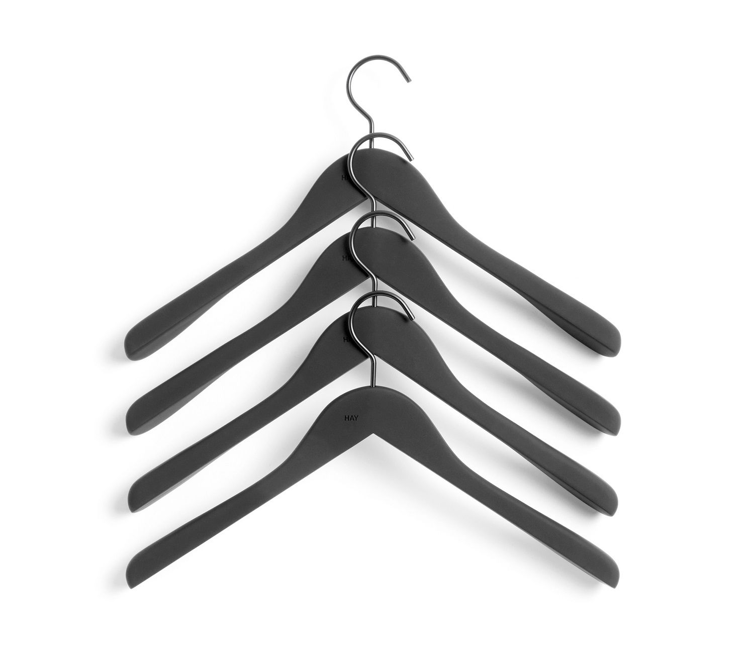 Soft Coat Hanger Wide 44 Set de 4 cintres Hay 