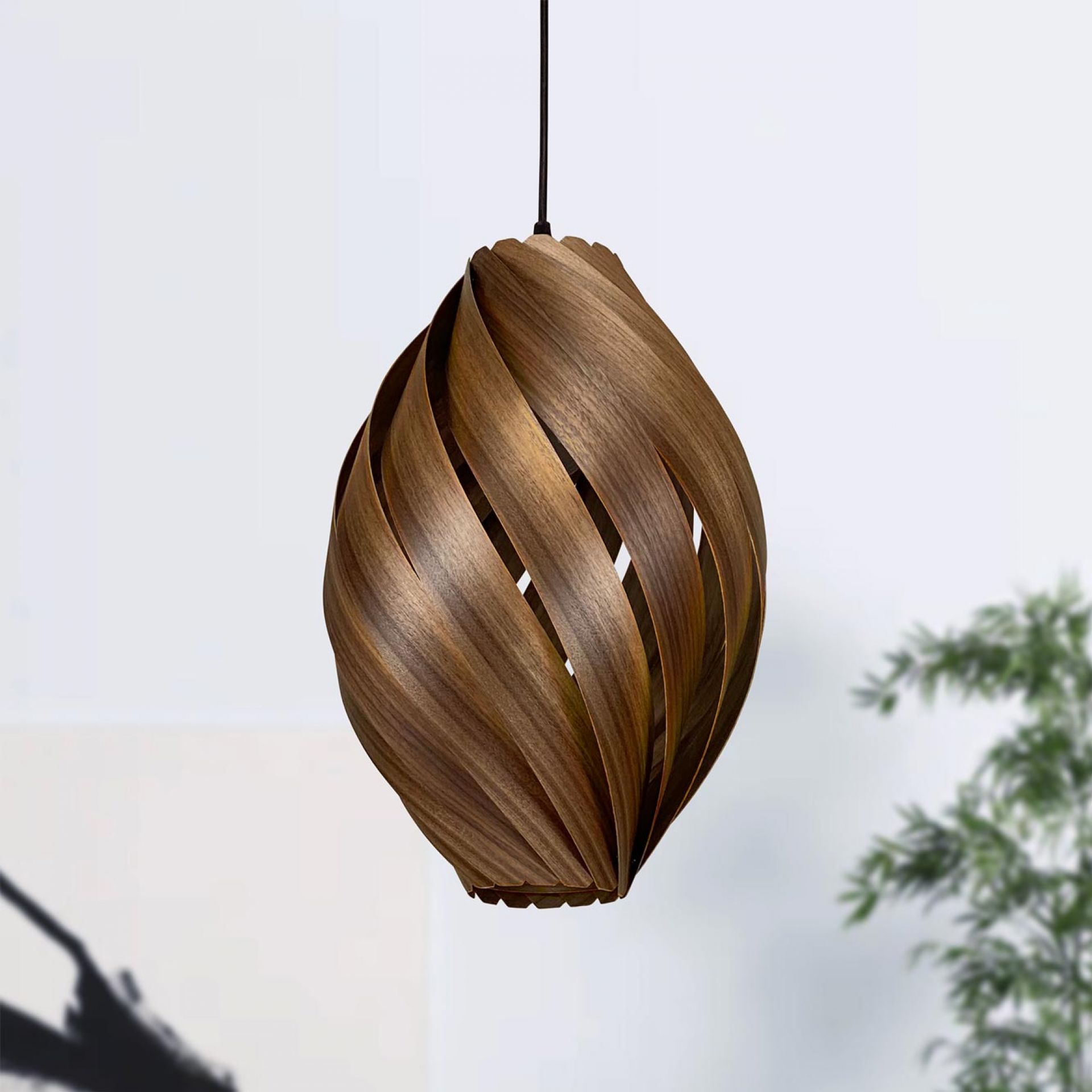 Ardére Lampe à suspendre arrondi Noyer Gofurnit