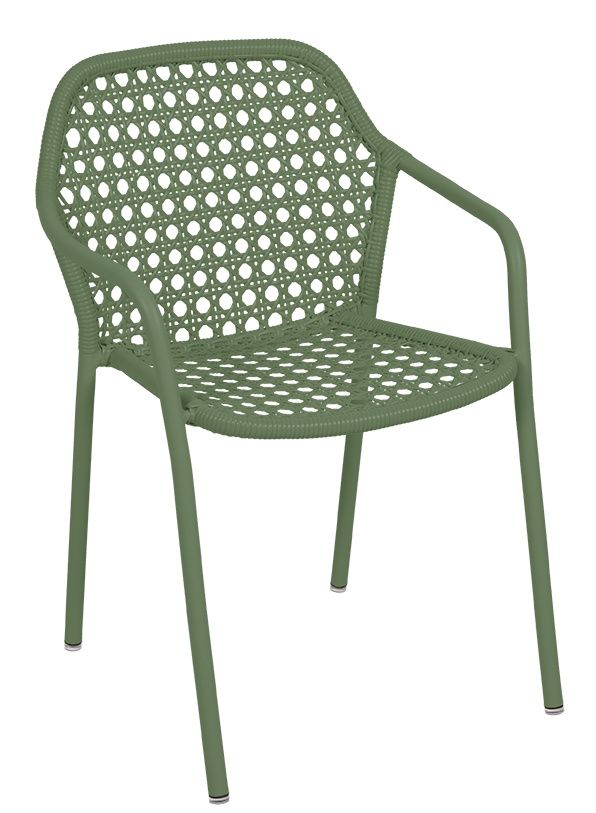 Croisette Bridge Chaise avec accoudoirs Extérieur Fermob