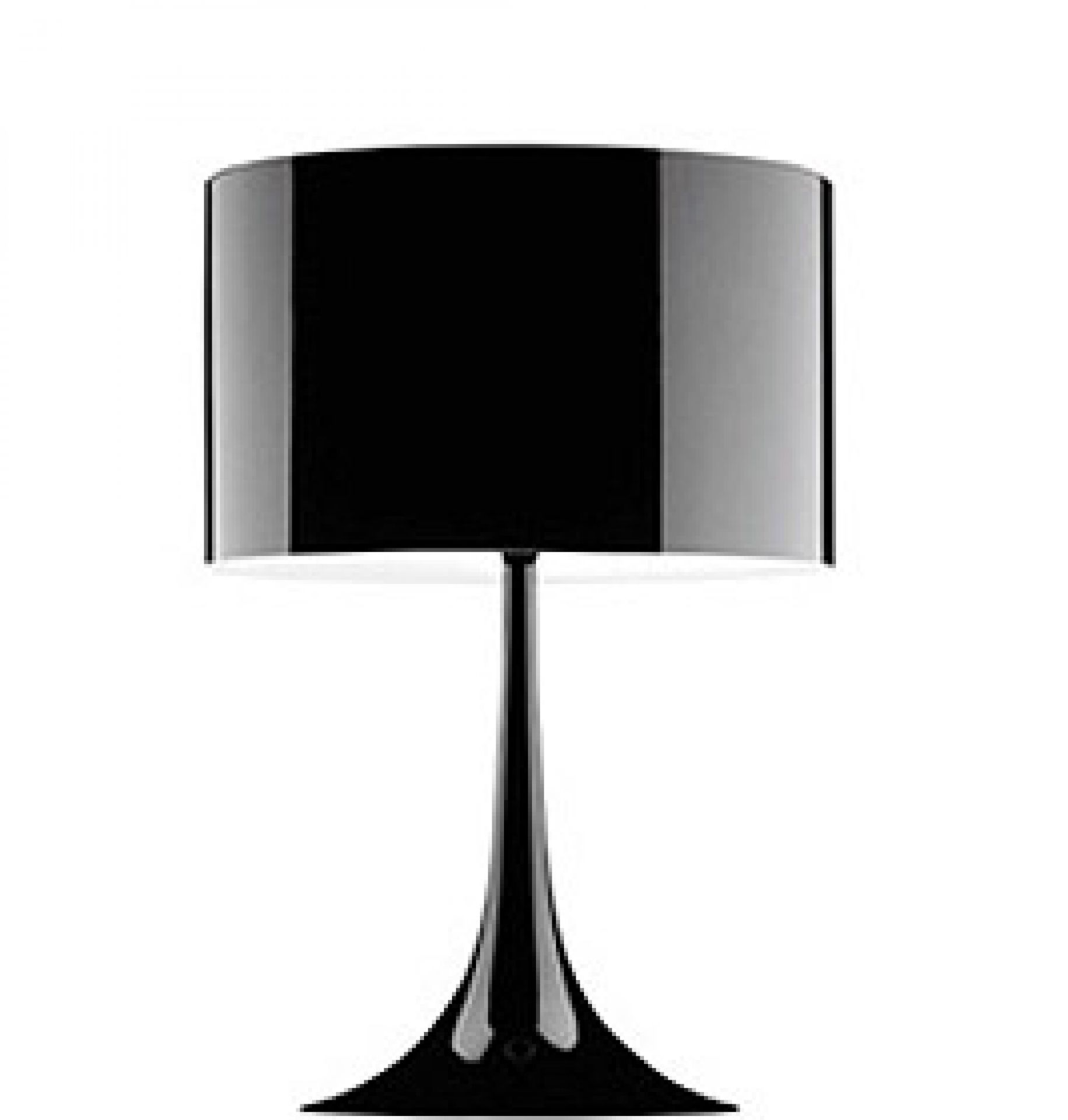 Schwarze Spun Light Tischleuchte von Flos: Moderne Designerlampe für Wohnzimmer und Schlafzimmer.