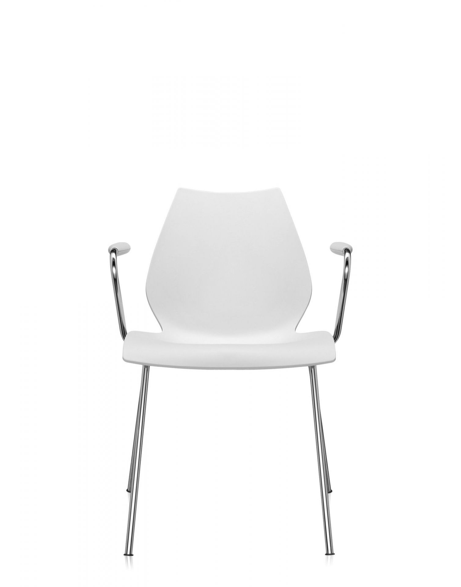 Maui Chaise avec Accoudoir Kartell zinc blanc