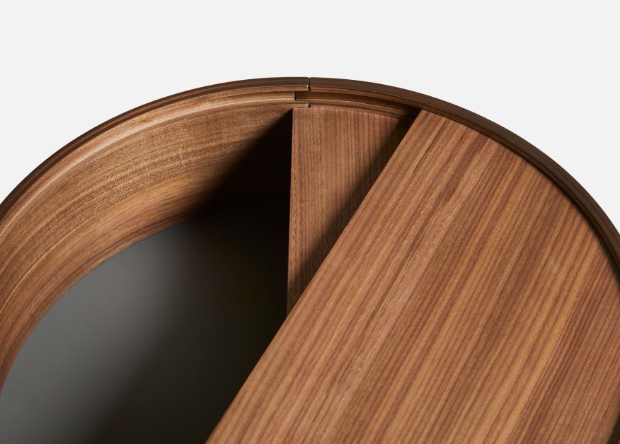 Arc Table d'appoint Noyer Ø 42 cm Woud