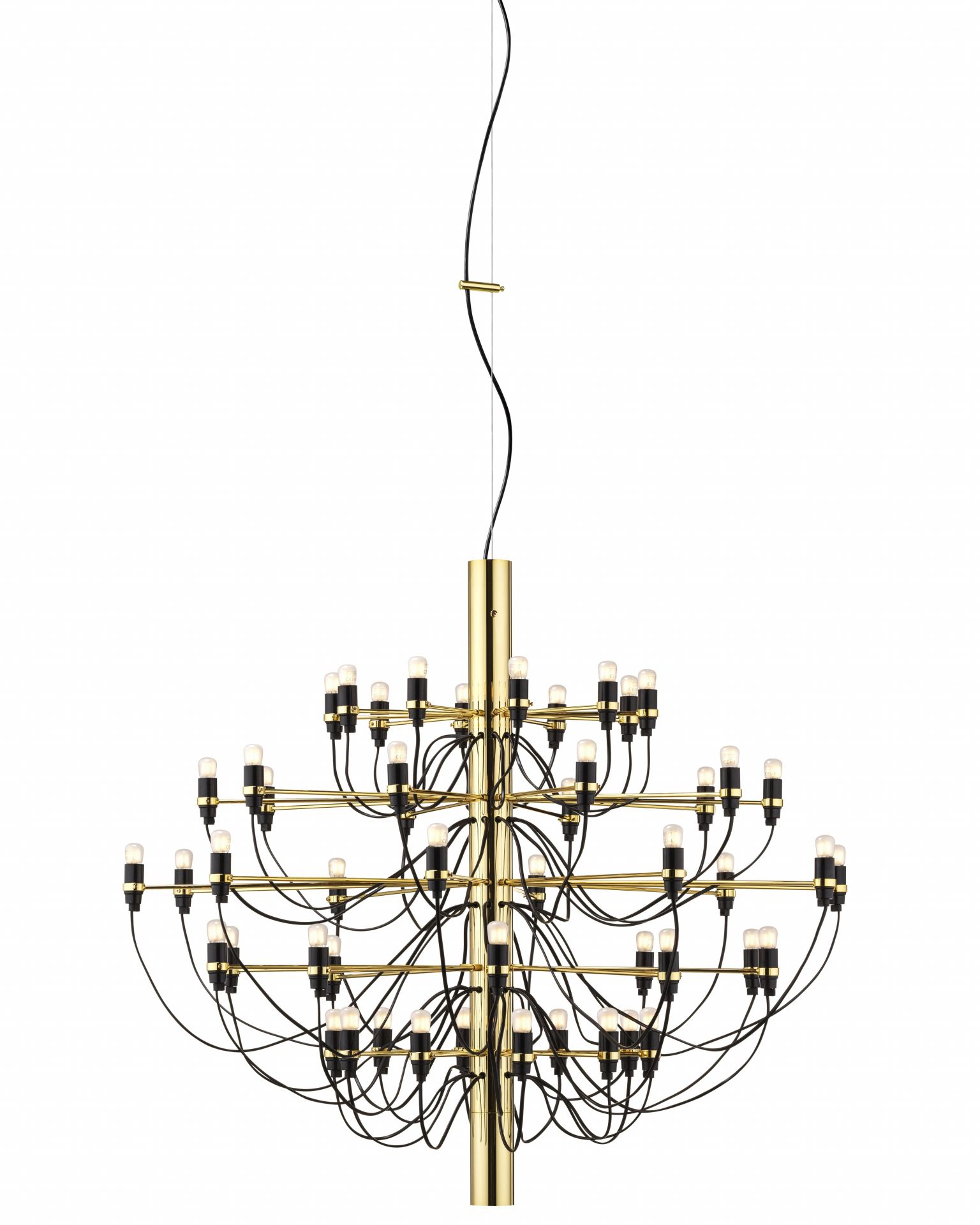 2097/50 Lustre en laiton avec ampoules dépolies Flos