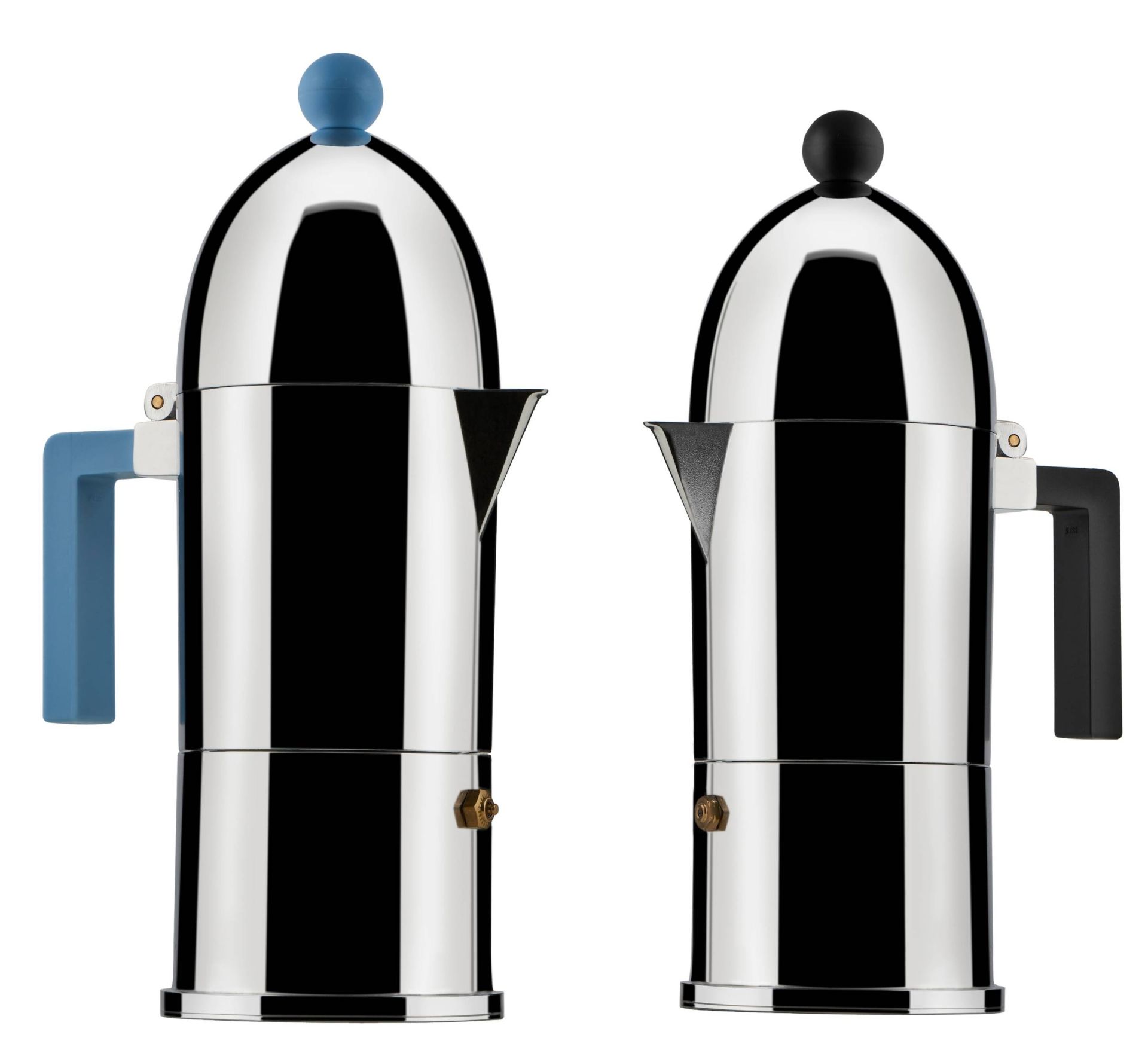 La Cupola 9095/6AZFM Cafetière espresso bleu clair Alessi