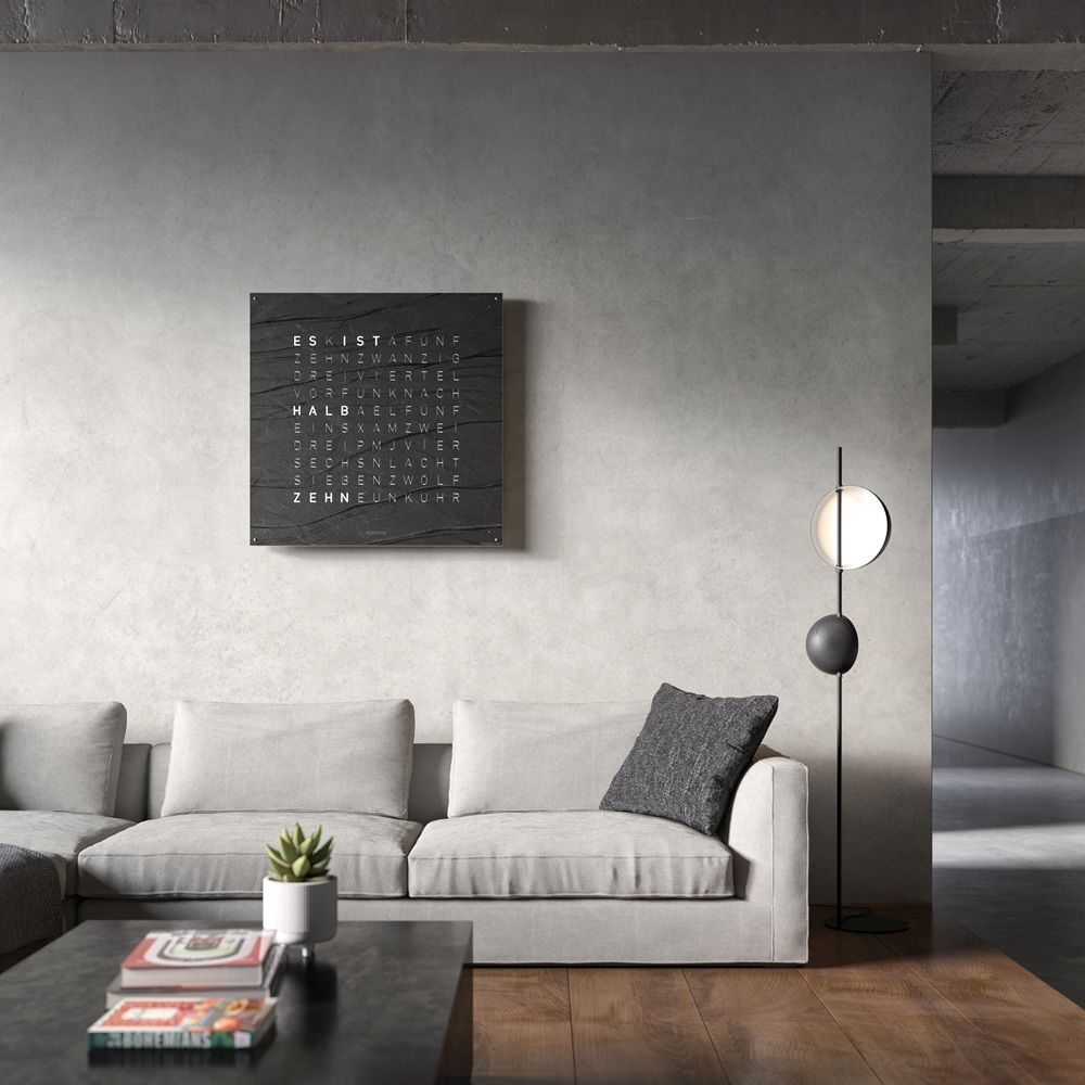 Earth 90 Creator's Edition Horloge murale / Objet temporel Allemande QLOCKTWO