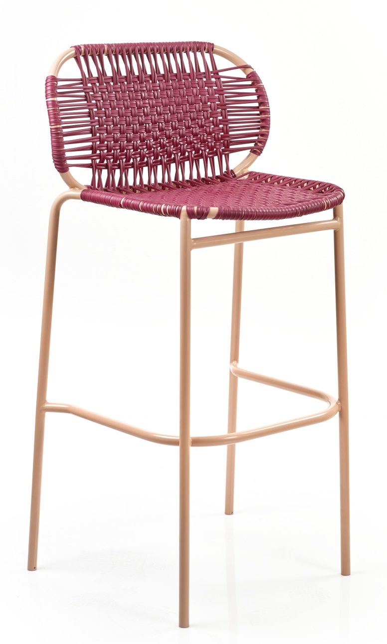 Cielo Barstool Tabouret de bar Extérieur ames Rouge - Rose sable