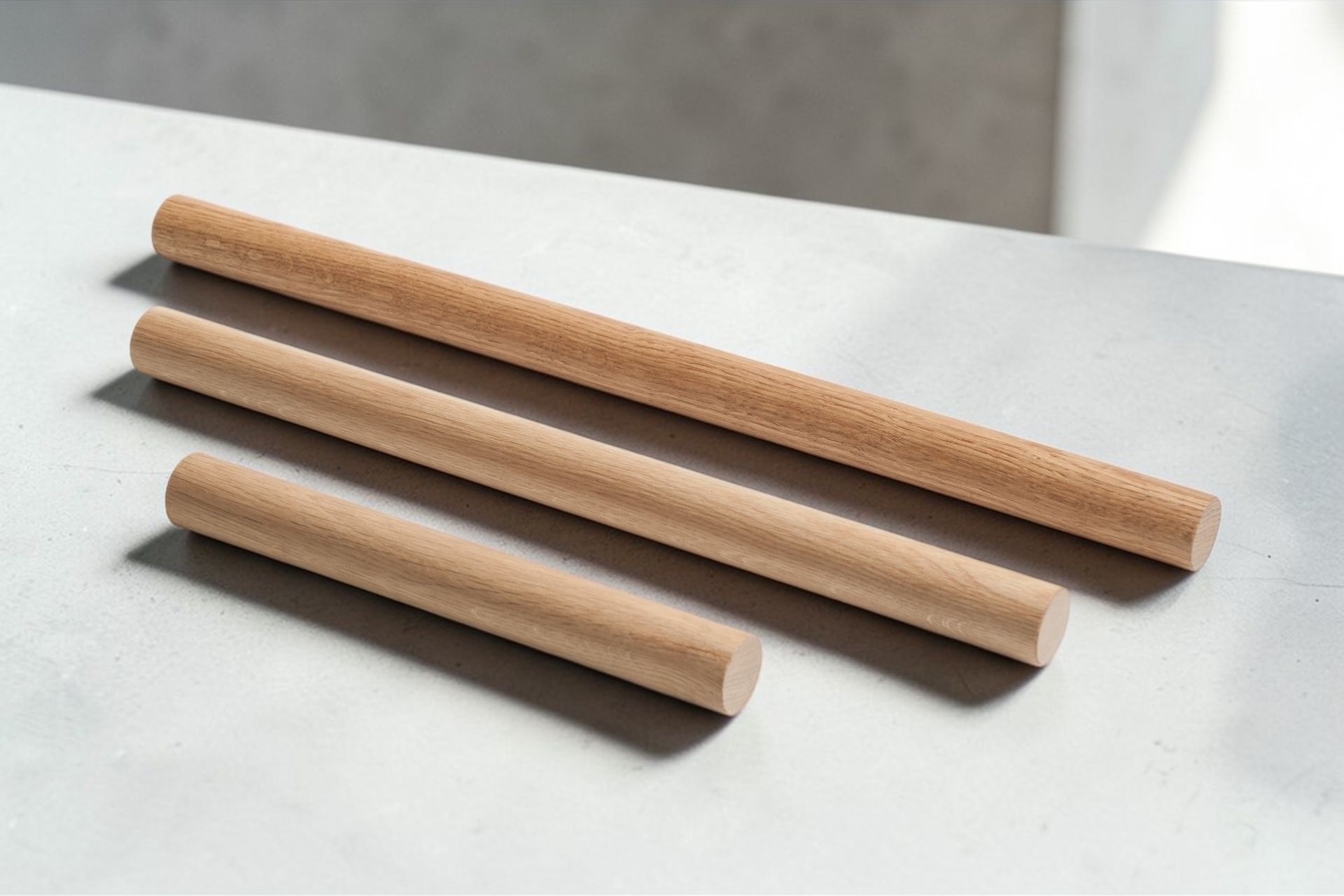 Rouleau à pâtisserie en bois de chêne 50 cm côte à côte