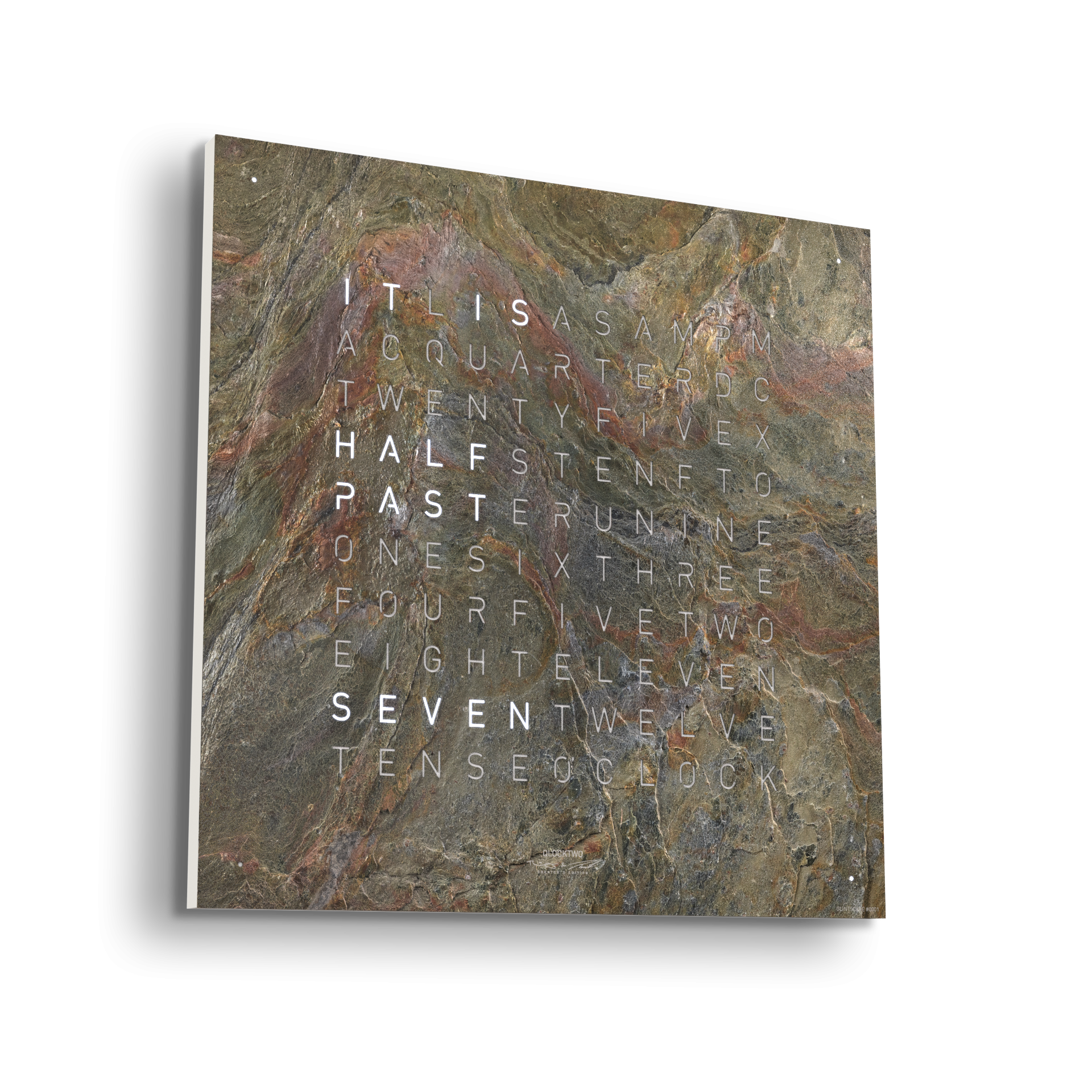 Earth 90 Creator's Edition Horloge murale / Objet temporel Anglais QLOCKTWO