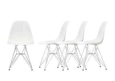 Action Eames Plastic Side Chair DSR Chair Chaise Set de 4 Vitra