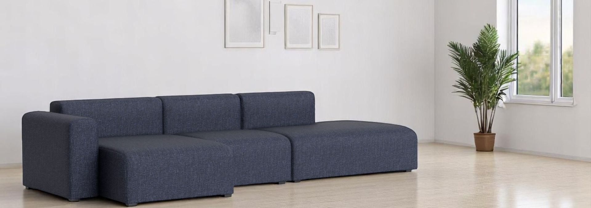 Canapé Mags 3 places Combination 4 Low Armrest avec accoudoir à gauche Hay  